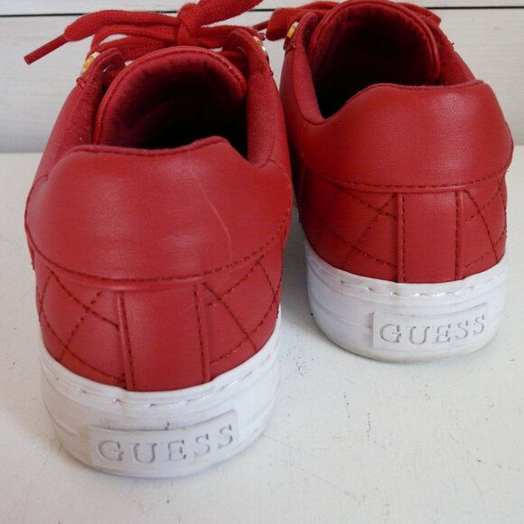 GUESS Womens Loven Sneaker, Red 610, size 6.5US - Picture 4 of 9